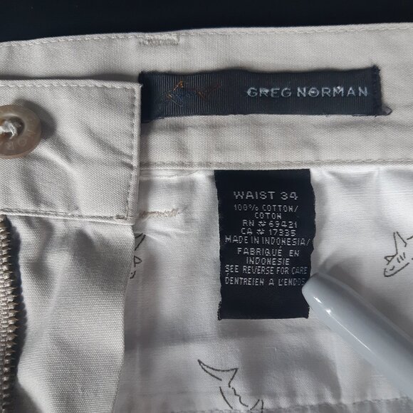 Greg Norman SZ 34 Beige 100% Cotton Men's Shorts - Picture 5 of 11